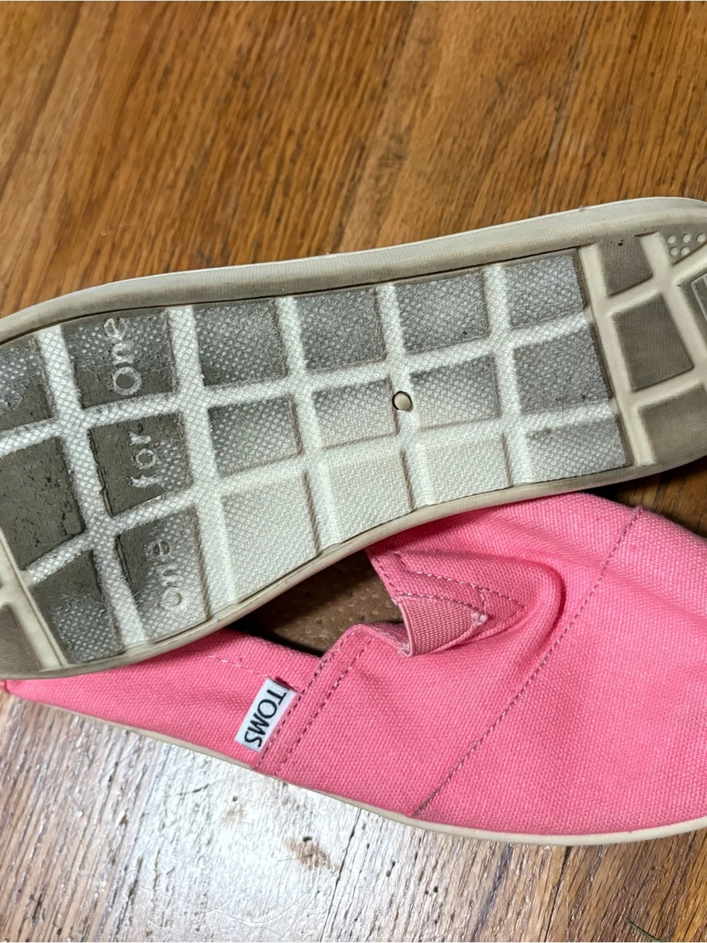 Toms Pink Canvas Slip-On Espadrilles